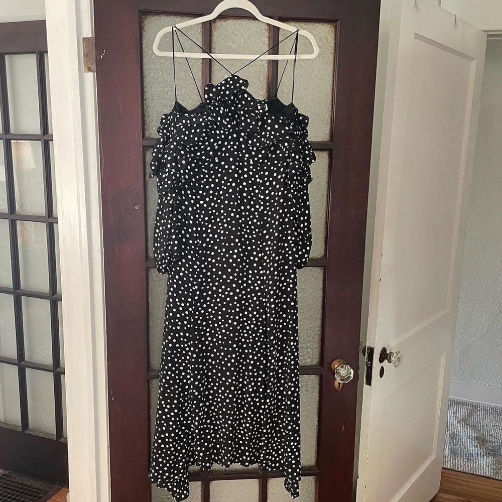 Likely Midi Off Shoulder Polka Dot Dress - Picture 3 of 5